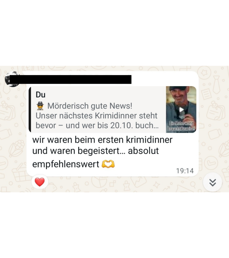 Krimidinner Mallorca Referenzen